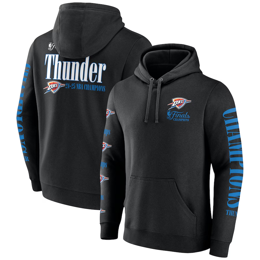 Men 2025 NBA Oklahoma City Thunder black Hoodie->oklahoma city thunder->NBA Jersey